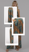 Boho Glam Vibes: Mittoshop Paisley Patchwork Satin Wide Leg Pants
