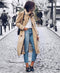 trench coat with jeans