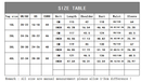 size chart for v neck dress