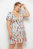 v neck boho dress