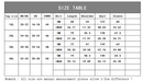 size chart for printed tops