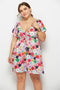 floral prin plus size dress