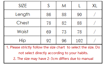 size chart for sequin dress