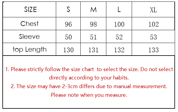 size chart for ruffle long sleeve dress