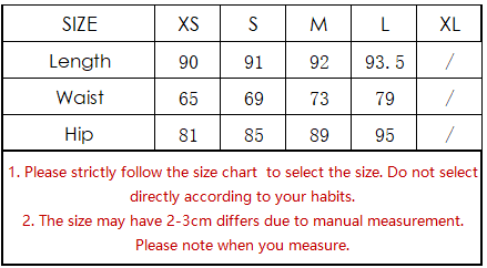 size chart for denim jeans