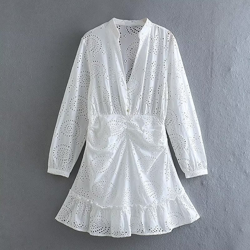 white mini dress