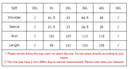 size chart for plus size slim dress