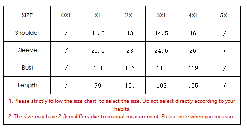 size chart for plus size slim dress
