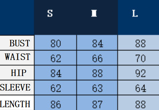 size chart for sequin dress