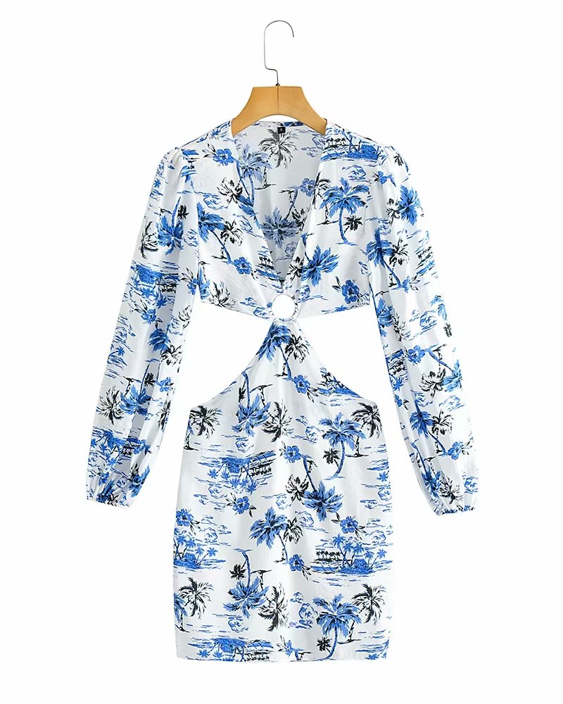 hollow cutout mini dress