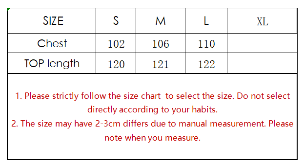 size chart for striped shirt dress