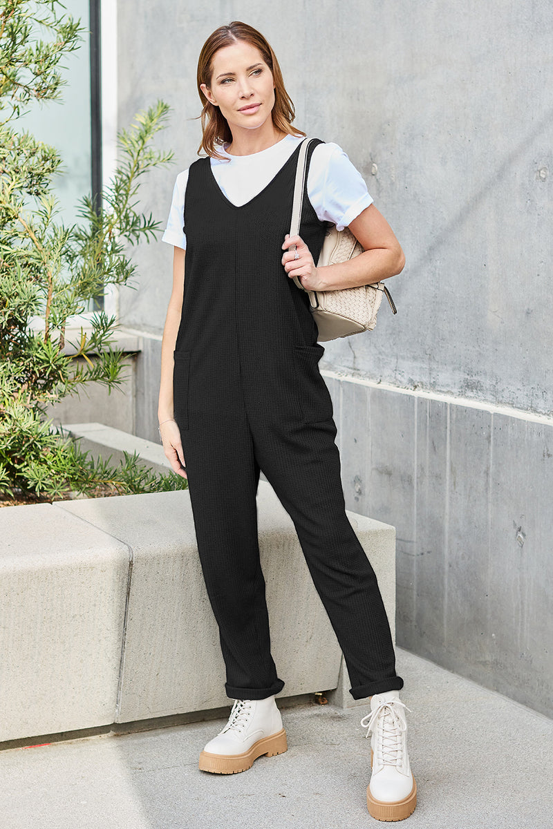 Double Take Sleeveless Jumpsuit | Full-Size Straight-Leg Chic Style