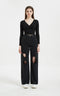 Black High Waist Ripped Straight Jeans