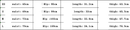 size chart for casual denim short
