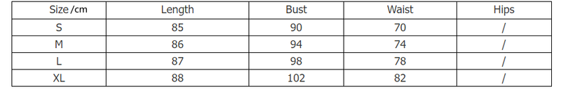 size chart for halter floral dress