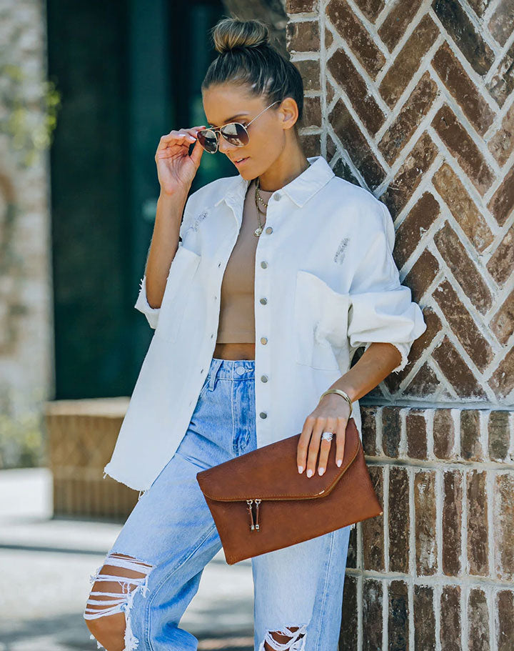 distressed denim jacket