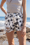 denim shorts animal print