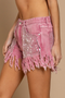 burr denim shorts