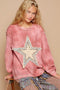 POL Washed Star Patch With Studded Top