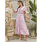 V Neck High Waist Slim Fit Sweet Maxi Dress