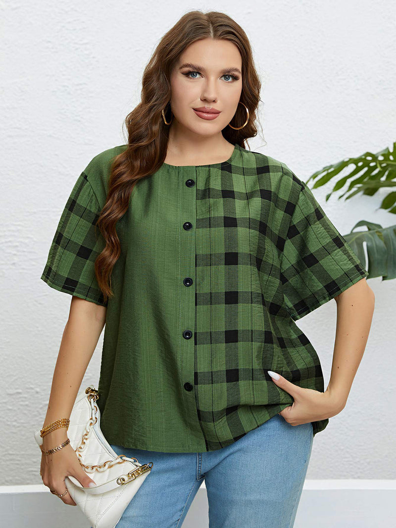 round neck casual top
