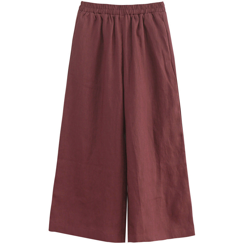 Elastic Waist and Casual Drooping Pants