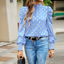 Office Round Neck Long Sleeve Shirt