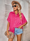 Casual Loose Solid Color Collar Shirt