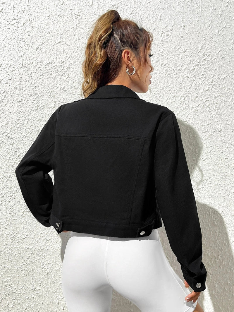 Women's Short Office Denim Jacket