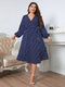 v-neck plus size dress