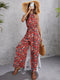 Halter Sleeveless Waist Wide-Leg Jumpsuit