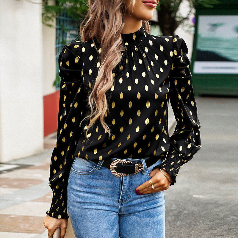Office Round Neck Long Sleeve Shirt