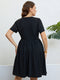 round neck slim dress