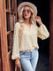 Casual Long Sleeve V Neck Loose Top