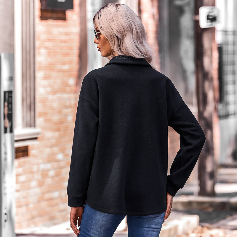 Stitched Baggy Casual Shacket Coat