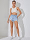 street style denim shorts