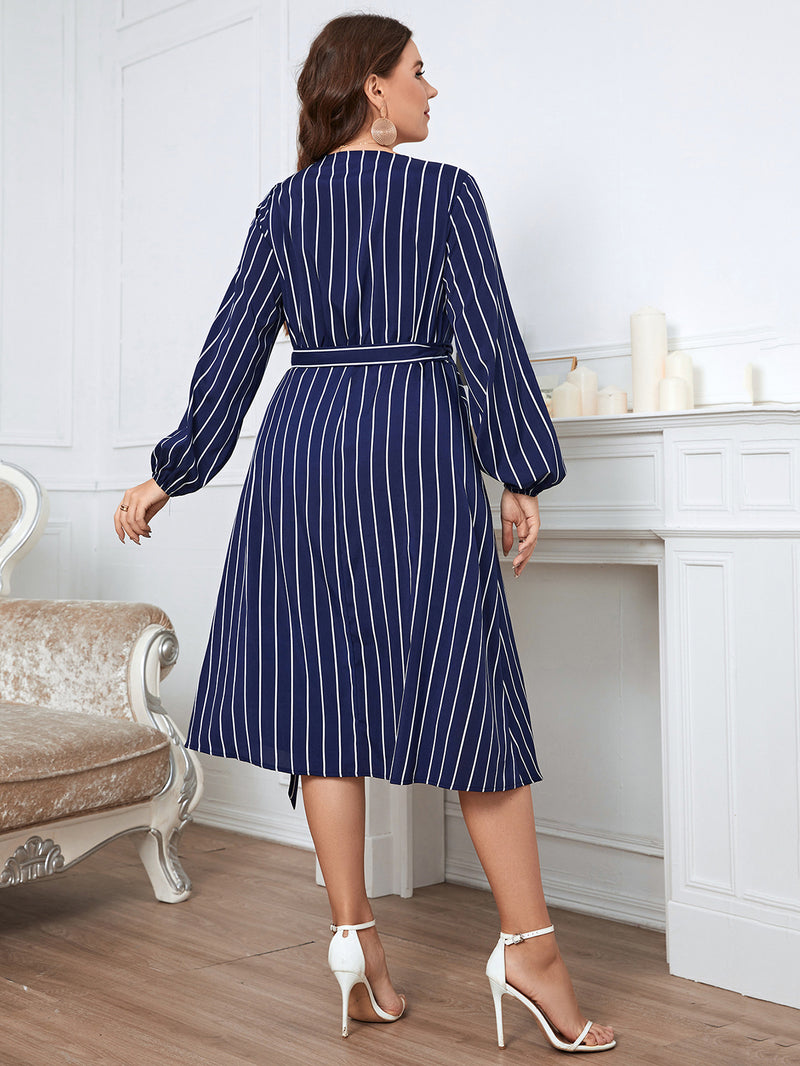 stripped loose dress