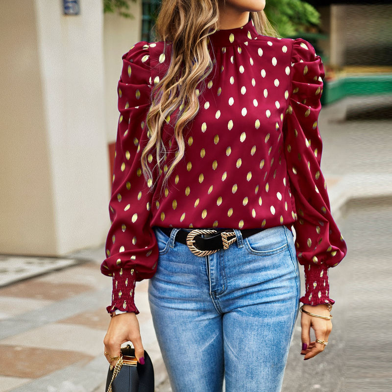 Office Round Neck Long Sleeve Shirt