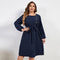 plus size crew neck dress