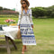 Summer Plus Size Women Bohemian Maxi Dress