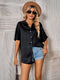 Casual Loose Solid Color Collar Shirt