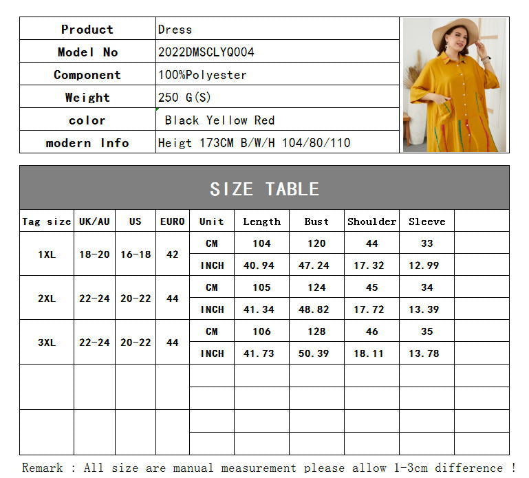 size chart for plus size shirt