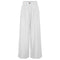 wide leg trousers white color