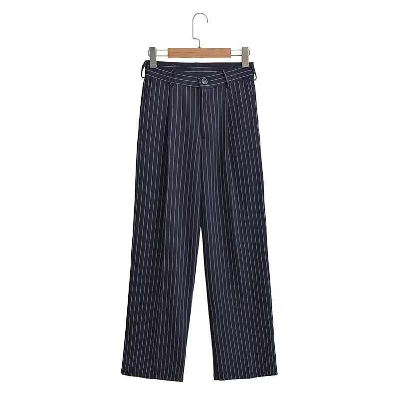 Casual Striped Office Trousers