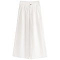 cropped pants white