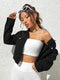 Women's Short Office Denim Jacket