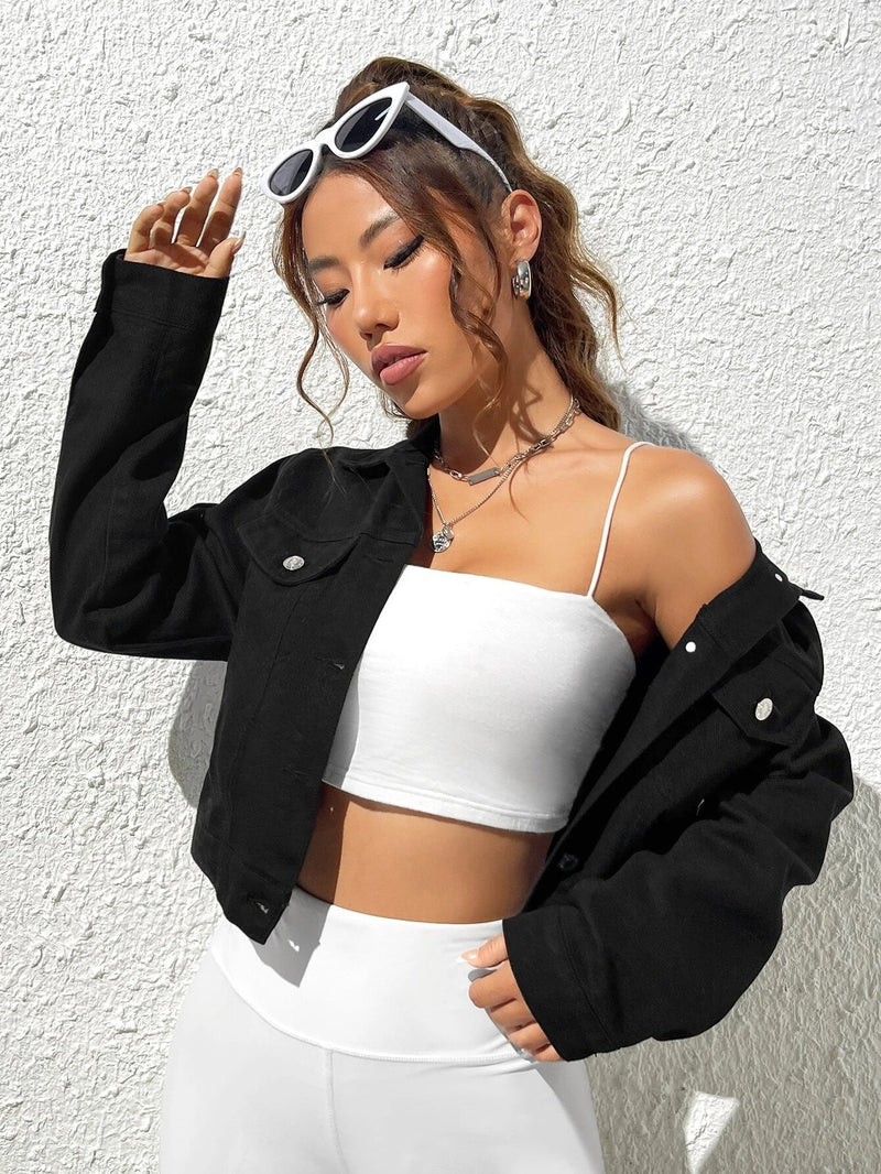 Women's Short Office Denim Jacket