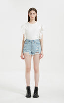 womens jean and denim shorts