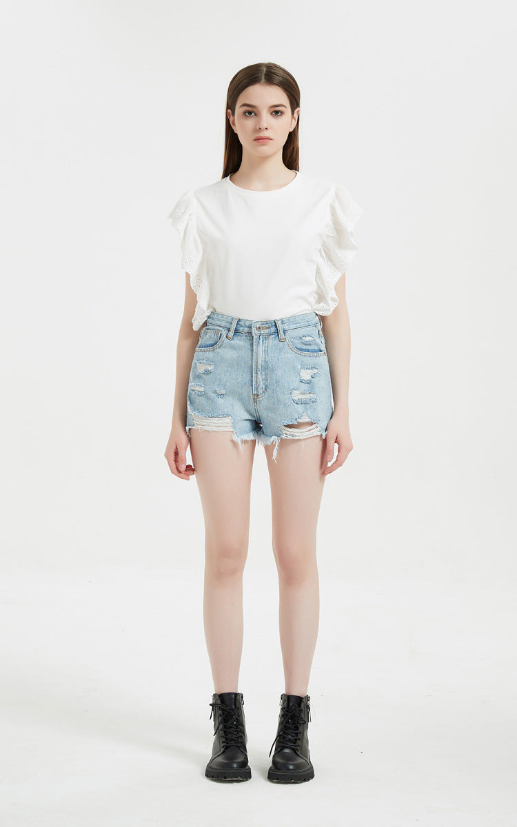 womens jean and denim shorts