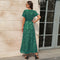 V neck High Waist Tied Long Dress